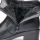 Ghete dama din piele eco cu fermoar imblanite Negru JF-51N Ghete dama din piele eco cu fermoar imblanite Negru JF-51N