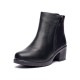 Ghete dama din piele eco cu fermoar imblanite Negru JF-51N Ghete dama din piele eco cu fermoar imblanite Negru JF-51N