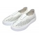Pantofi dama casual din piele naturala cu perforatii - Ama Alb GSK7054A Pantofi dama casual din piele naturala cu perforatii - Ama Alb GSK7054A
