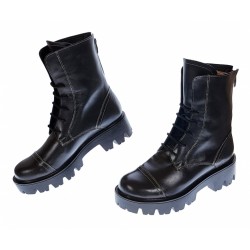 Bocanci dama din piele naturala, cusaturi albe, masuri de la 35 la 40 KAMYN2A