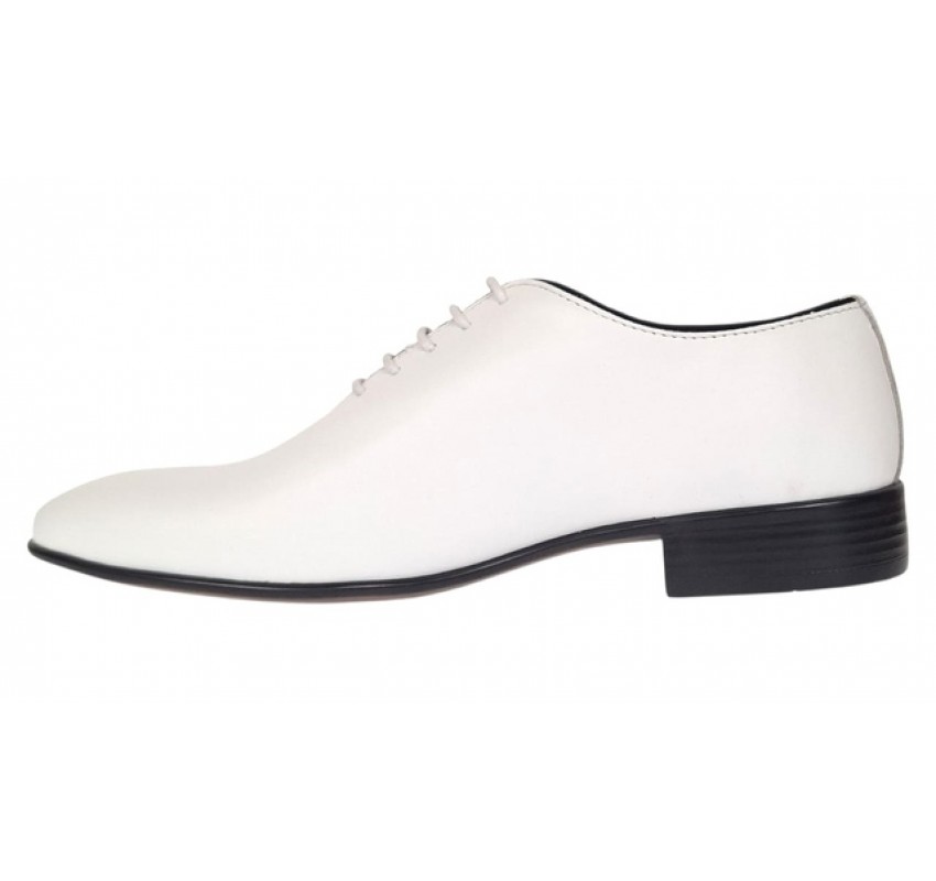 Pantofi barbati albi eleganti din piele naturala Elion - 024AN