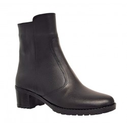 Reducere Ghete dama casual din piele naturala - Model imblanit Negru L156N 