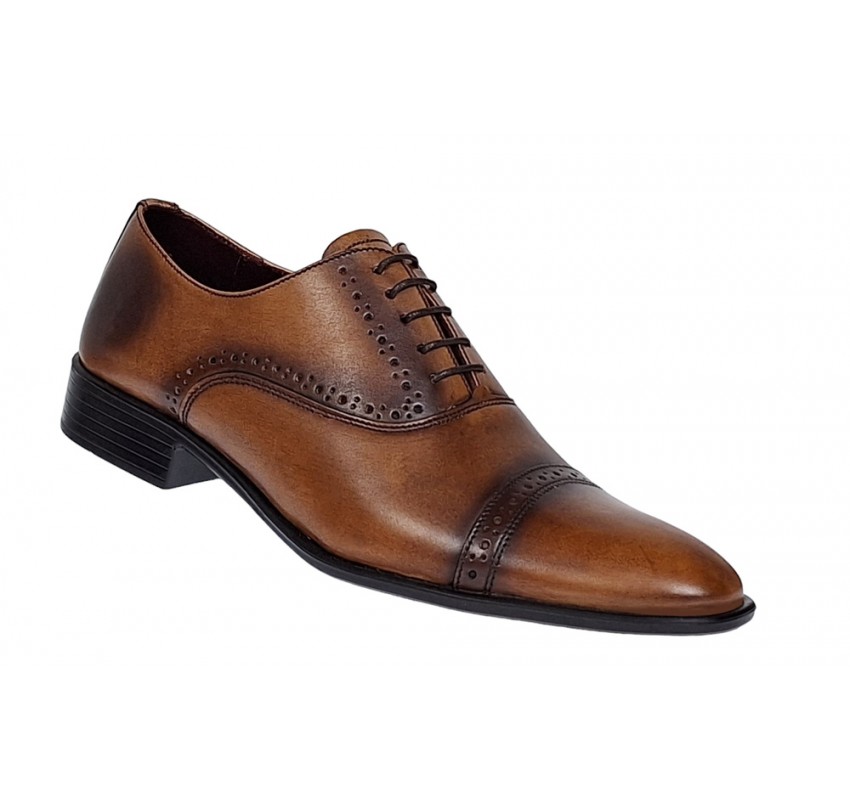 Pantofi barbati eleganti din piele naturala - Model Oxford 246 Maro