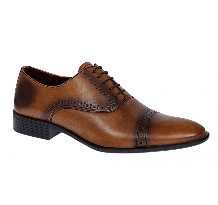 Pantofi barbati eleganti din piele naturala - Model Oxford 246 Maro Pantofi barbati eleganti din piele naturala - Model Oxford 246 Maro