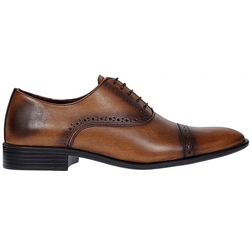 Pantofi barbati eleganti din piele naturala - Model Oxford 246 Maro Pantofi barbati eleganti din piele naturala - Model Oxford 246 Maro