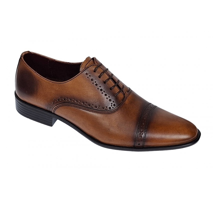 Pantofi barbati eleganti din piele naturala - Model Oxford 246 Maro