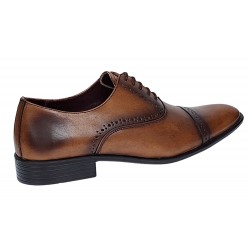 Pantofi barbati eleganti din piele naturala - Model Oxford 246 Maro