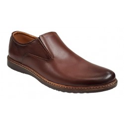 Oferta Marimea 43 Pantofi barbati casual din piele naturala maro fara siret L330ELM