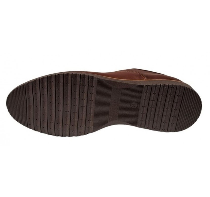 Oferta Marimea 40 Pantofi barbati casual din piele naturala maro fara siret L330ELM