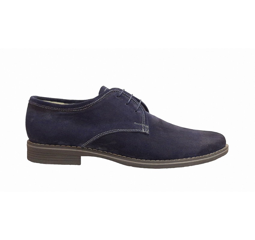 Pantofi barbati casual din piele naturala, culoare bleumarin Marimea 41