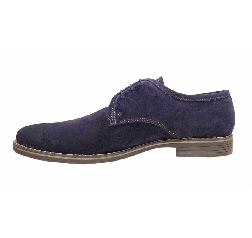 Pantofi barbati casual din piele naturala, culoare bleumarin Marimea 41