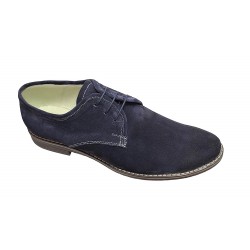 Pantofi barbati casual din piele naturala, culoare bleumarin Marimea 41