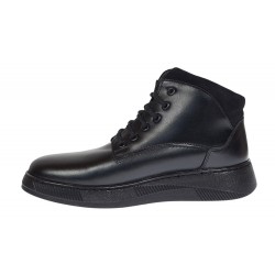 Oferta Marimea 40 Ghete barbati casual din piele naturala imblanite, cu siret L415N