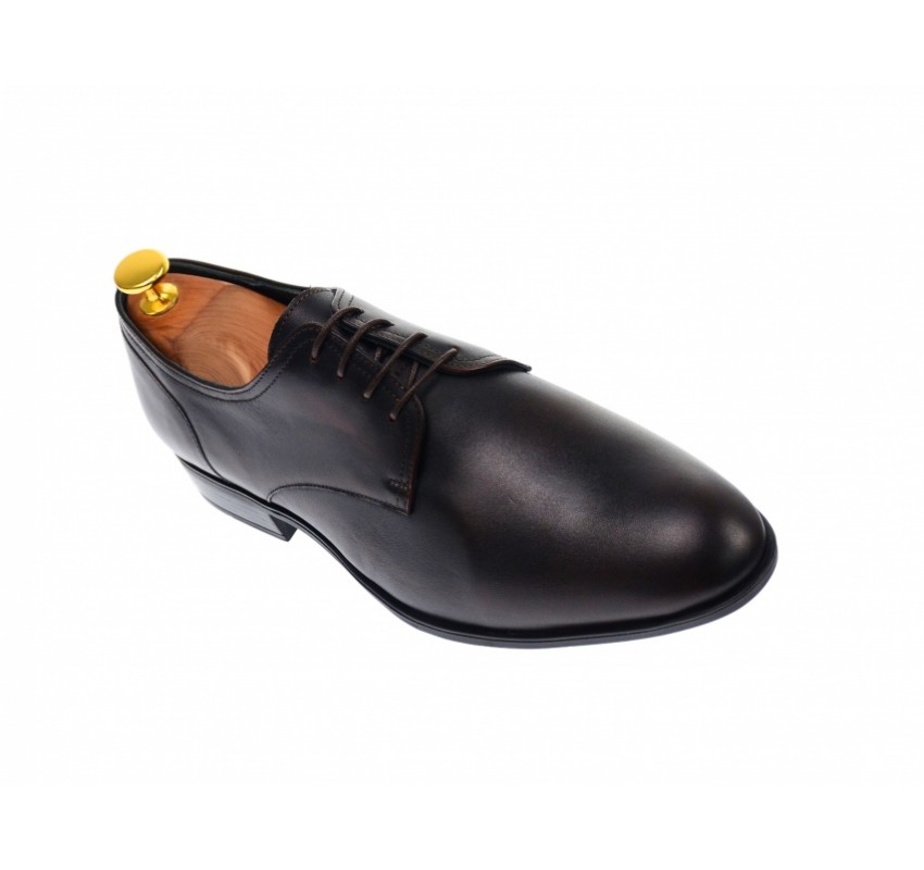 OFERTA MARIMEA  41  - Pantofi barbati eleganti, cu siret, din piele naturala maro - L703MARO