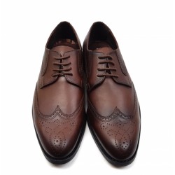OFERTA MARIMEA  44 - Pantofi barbati derbi, eleganti din piele naturala L749M