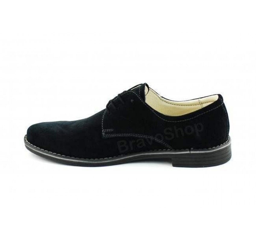 OFERTA MARIMEA 40, 41 - Pantofi barbati casual - eleganti din piele naturala intoarsa - L855NVEL OFERTA MARIMEA 40, 41 - Pantofi barbati casual - eleganti din piele naturala intoarsa - L855NVEL