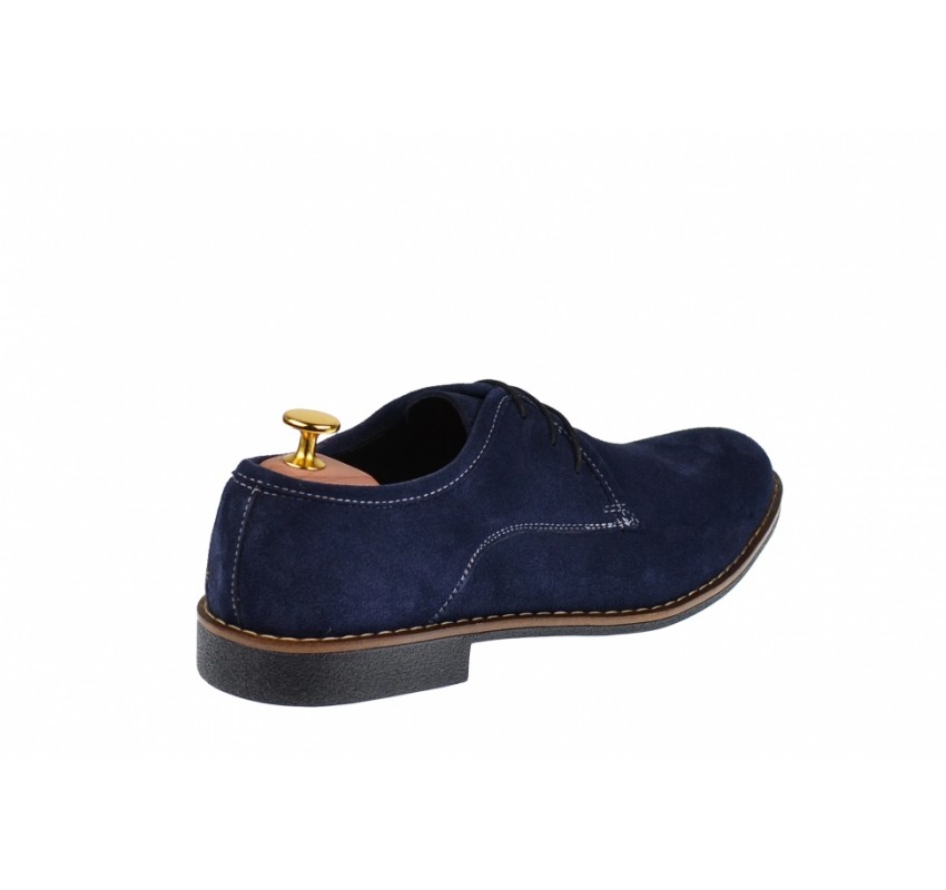 Oferta marimea 39, 42 Pantofi barbati casual din piele naturala bleumarin - L85BLVEL