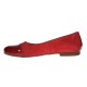 OFERTA marimea 35, 39 - Balerini dama, din piele naturala intoarsa, cu varf lacuit, rosu -  LARENALACRVEL