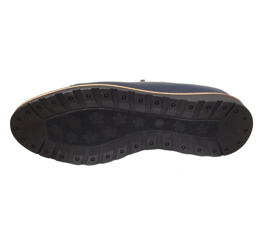 Marimea 40 Pantofi barbati Casual Sport din piele naturala Bleumarin LASEBL