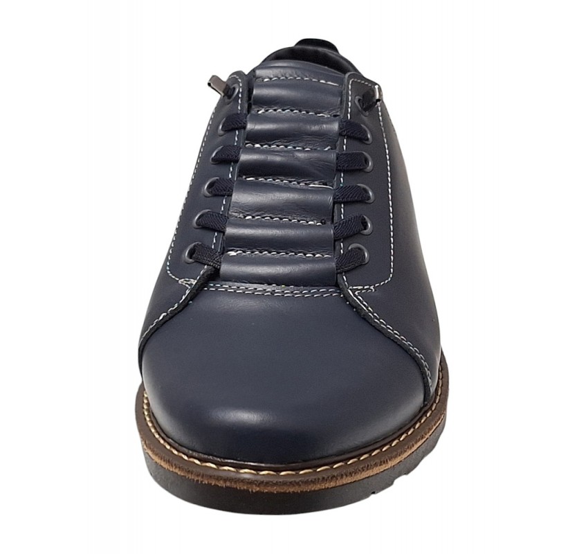 Marimea 40 Pantofi barbati Casual Sport din piele naturala Bleumarin LASEBL