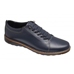 Marimea 40 Pantofi barbati Casual Sport din piele naturala Bleumarin LASEBL