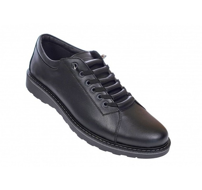Oferta Pantofi barbati casual sport din piele naturala Marko Negru LASEN