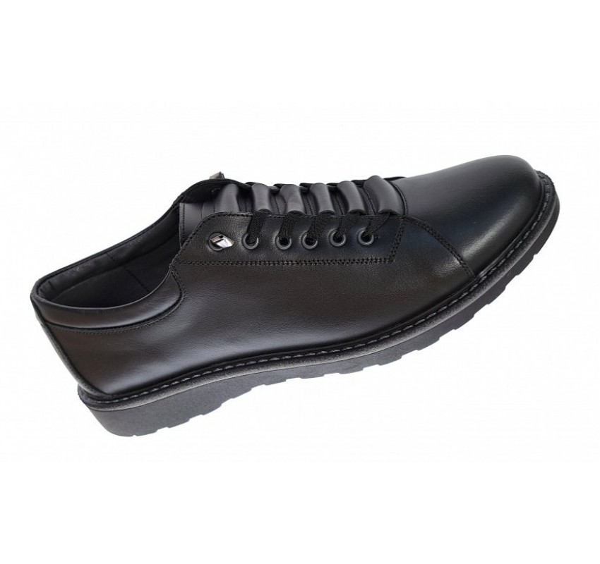 Oferta Pantofi barbati casual sport din piele naturala Marko Negru LASEN