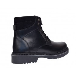 Oferta marimea 44 Bocanci barbati din piele naturala imblaniti, model iarna KLAUS LBOC330NV