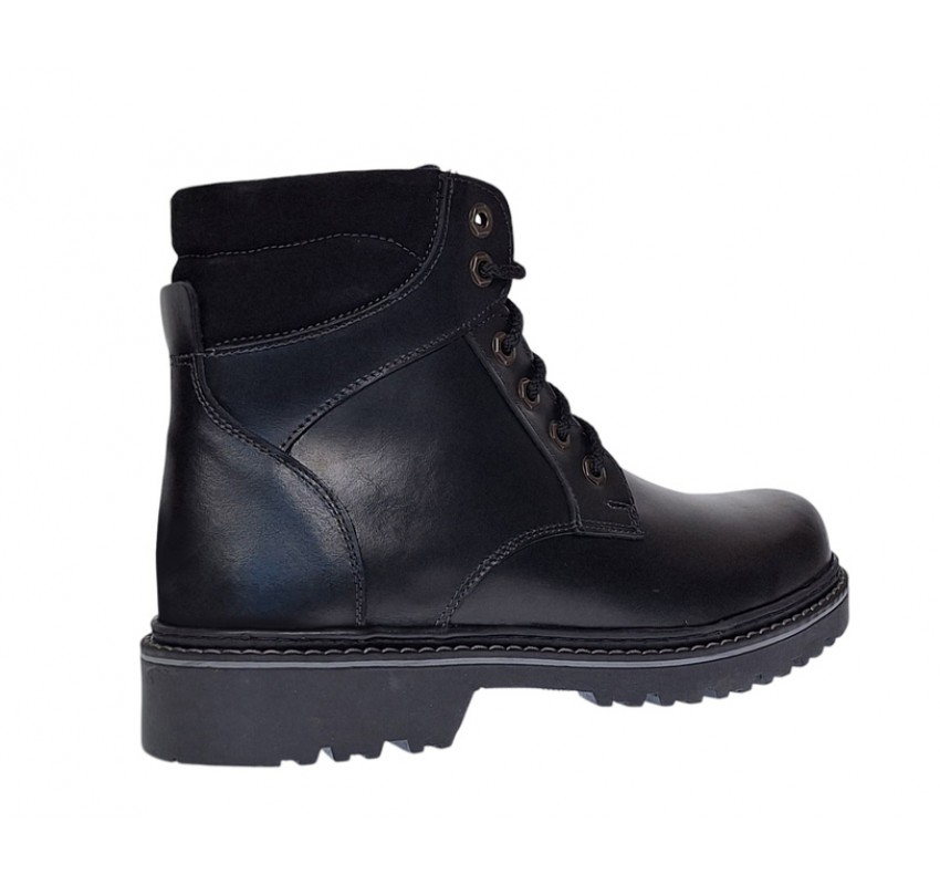 Oferta marimea 44 Bocanci barbati din piele naturala imblaniti, model iarna KLAUS LBOC330NV