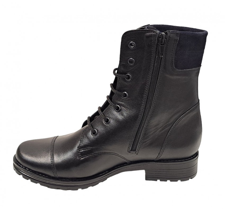 Oferta Marimea 38 Ghete dama casual din piele naturala cu siret si fermoar LBOC74N