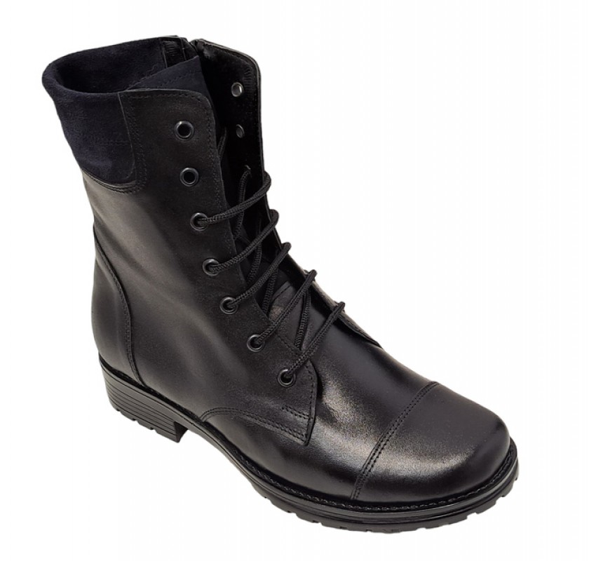 Oferta Marimea 38 Ghete dama casual din piele naturala cu siret si fermoar LBOC74N