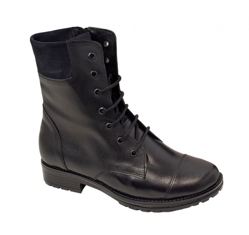 Oferta Marimea 38 Ghete dama casual din piele naturala cu siret si fermoar LBOC74N