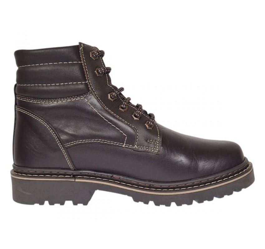 Reducerte marimea 41 Bocanci barbati din piele naturala (imblaniti) Maro LBOCX7M