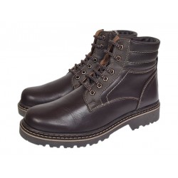 Reducerte marimea 41 Bocanci barbati din piele naturala (imblaniti) Maro LBOCX7M