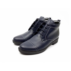 Oferta  marimea 37,  40, 42  -  Ghete barbati din piele naturala (imblanite) Bleumarin - Made in Romania LBOND1BL