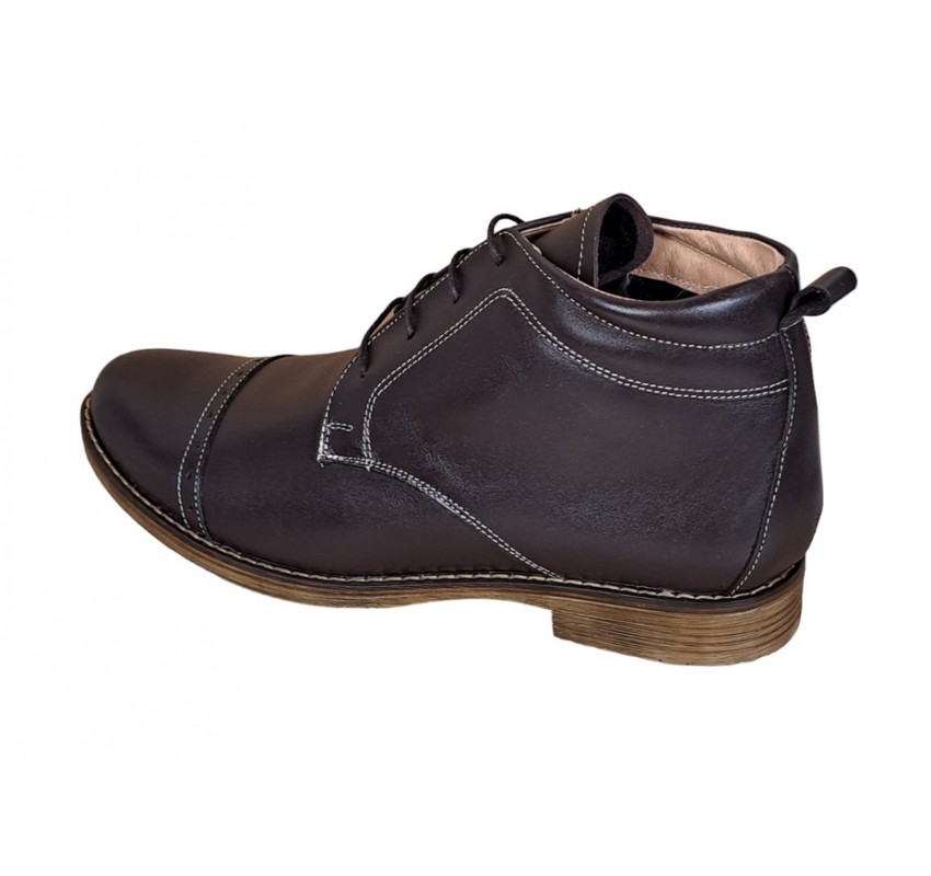 Oferta marimea 38, 41, 42 -  ghete barbati din piele naturala casual - elegante - Maro - LBOND1MBOX