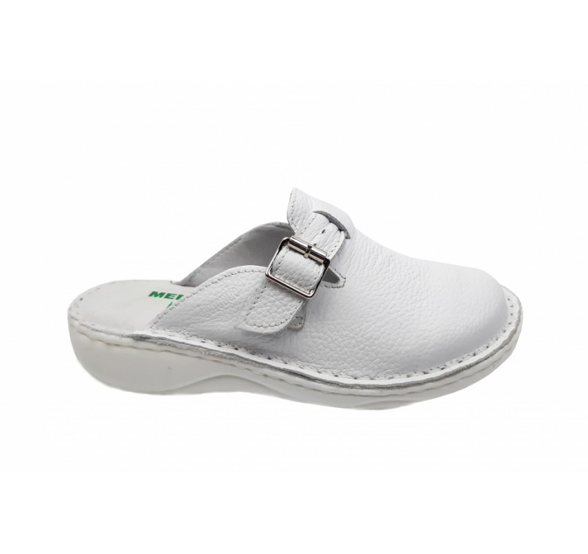 Oferta Marimea 35 Saboti medicali femei, albi din piele naturala box, Med-Line LBR127A