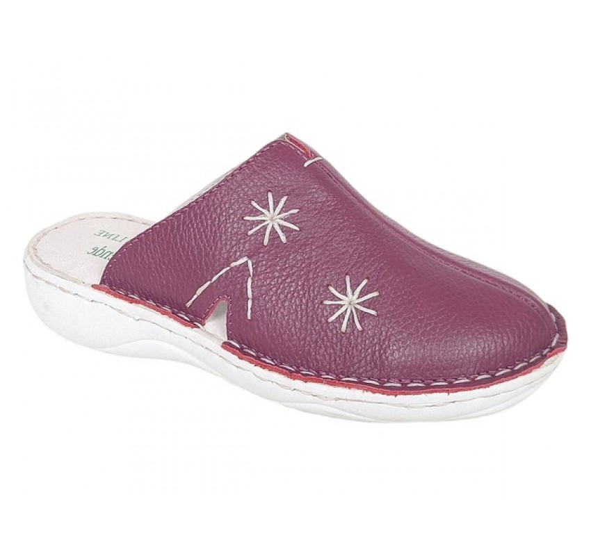 Oferta Marimea 36 Saboti medicali femei, Magenta din piele naturala box, Med-Line LBR298MOV