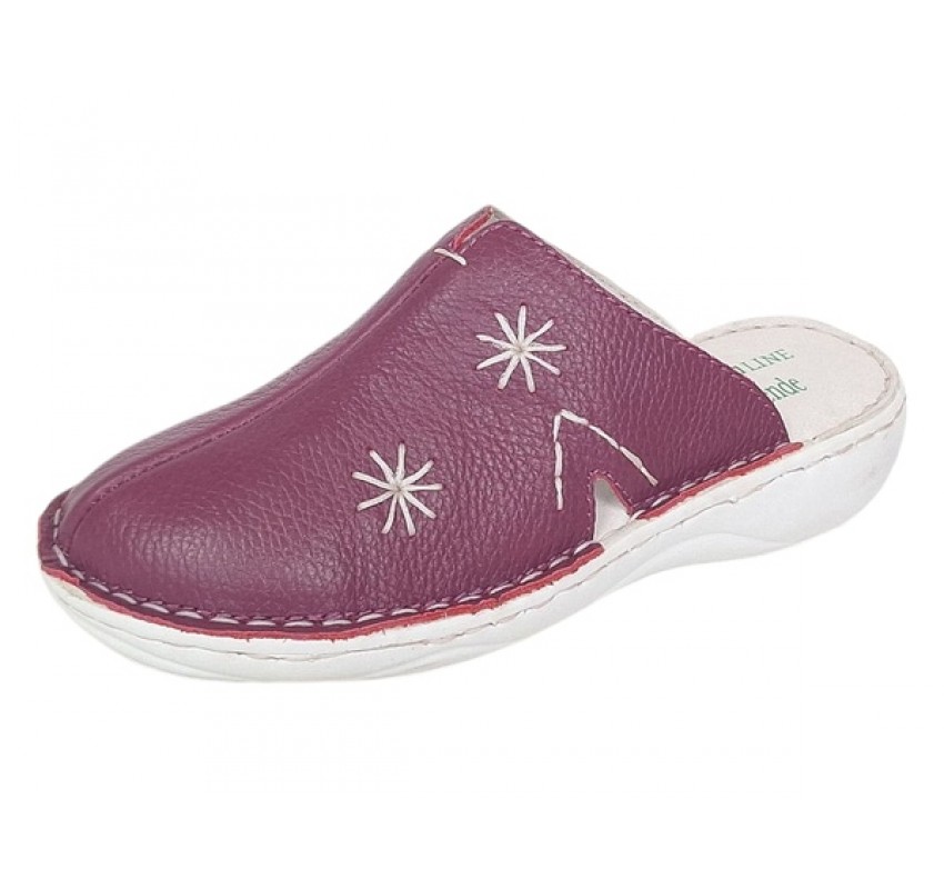 Oferta Marimea 36 Saboti medicali femei, Magenta din piele naturala box, Med-Line LBR298MOV