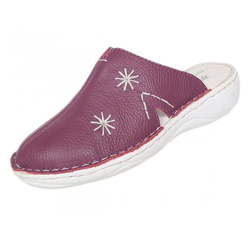 Oferta Marimea 36 Saboti medicali femei, Magenta din piele naturala box, Med-Line LBR298MOV