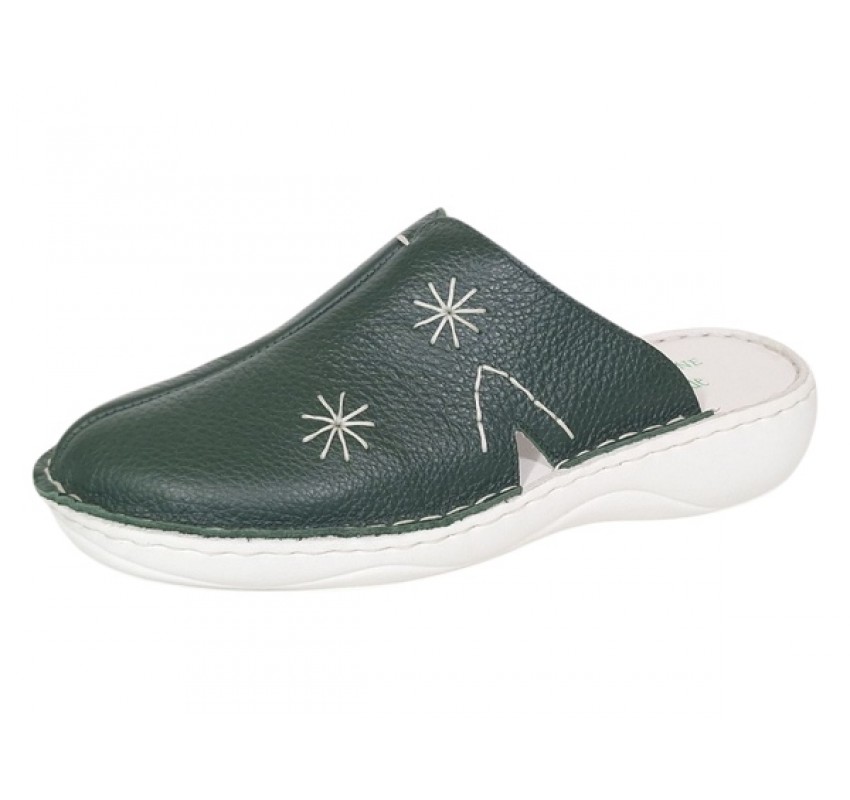 Oferta Marimea 38 Saboti medicali femei din piele naturala de culoare verde Med-Line BR298VERDE