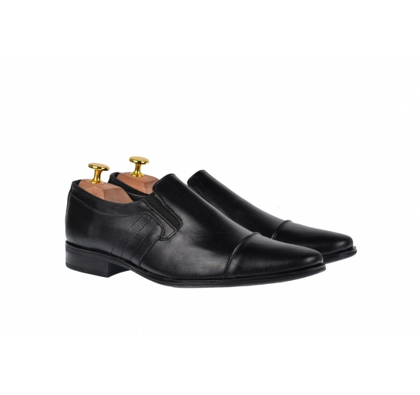 Oferta marimea 40 - Pantofi barbati, eleganti, din piele naturala, cu elastic - LCIOCSTEFEN