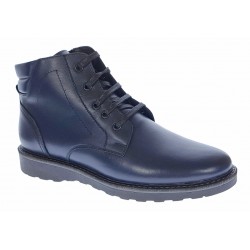 Reducare Marimea 41 Ghete barbati casual din piele naturala cu fermoar (imblanite) Bleumarin LCORSAFBLM