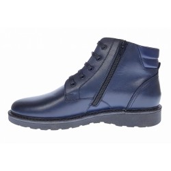 Reducare Marimea 41 Ghete barbati casual din piele naturala cu fermoar (imblanite) Bleumarin LCORSAFBLM