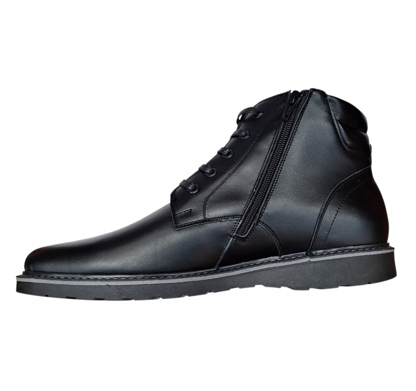 Reducare Marimea 41 Ghete barbati casual din piele naturala cu fermoar (imblanite) Bleumarin LCORSAFBLM