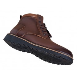 Oferta Marimea 38, 42 Ghete barbati casual, din piele naturala Maro cu fermoar LCORSAFM