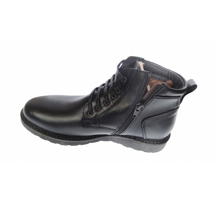 Reducere Marimea 39 Ghete barbati casual din piele naturala cu siret si fermoar LCORSAFN