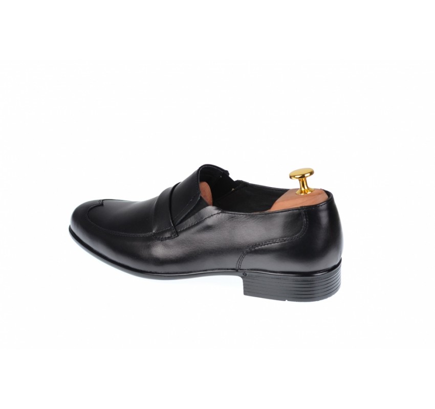 OFERTA MARIMEA  40,  41  -   Pantofi Barbati Office, Eleganti, din Piele Naturala, cu Elastic, Negru, EVOLUTION 2,LELION13N