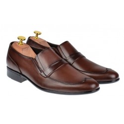 Oferta marimea 41 Pantofi barbati office eleganti din piele naturala maro Elion LELY13M