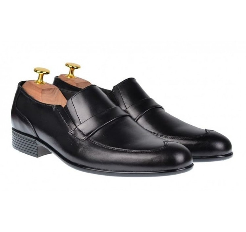Oferta marimea 40 Pantofi barbati negri office eleganti din piele naturala Elion LELY13N